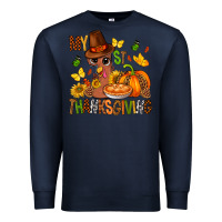 Navy my first thanksgiving bbs Premium Sweatshirt - BundleAndBundleShop