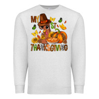 Oatmeal Heather my first thanksgiving bbs Premium Sweatshirt - BundleAndBundleShop