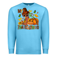 Ocean Blue my first thanksgiving bbs Premium Sweatshirt - BundleAndBundleShop