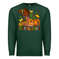 Sports Green my first thanksgiving bbs Premium Sweatshirt - BundleAndBundleShop