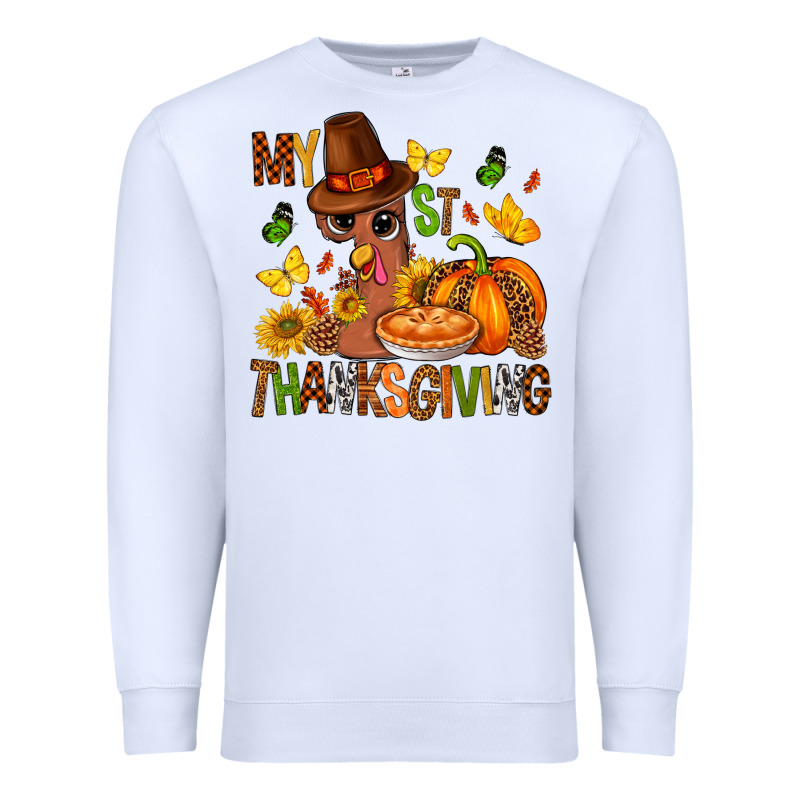 My First Thanksgiving Bbs Premium Sweatshirt by BundleAndBundleShop | Teevron