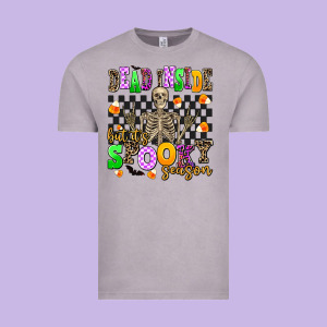 Dead Inside But It's Spooky Season Vintage Tee Designed By Adodesignshop