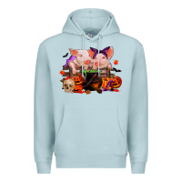 Blue Mist halloween pigs Premium Hoodie - RanaPortraitStore