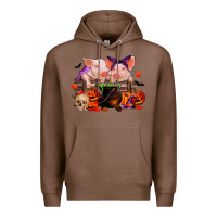 Chestnut halloween pigs Premium Hoodie - RanaPortraitStore
