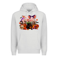 Dove Grey halloween pigs Premium Hoodie - RanaPortraitStore
