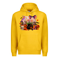 Lemon halloween pigs Premium Hoodie - RanaPortraitStore