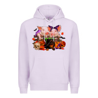 Lilac halloween pigs Premium Hoodie - RanaPortraitStore