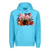 Ocean Blue halloween pigs Premium Hoodie - RanaPortraitStore