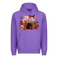 Purple halloween pigs Premium Hoodie - RanaPortraitStore