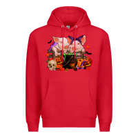 Red halloween pigs Premium Hoodie - RanaPortraitStore
