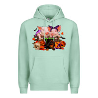 Seafoam halloween pigs Premium Hoodie - RanaPortraitStore