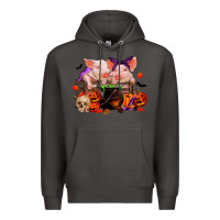 Smoke halloween pigs Premium Hoodie - RanaPortraitStore