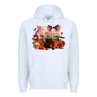 White halloween pigs Premium Hoodie - RanaPortraitStore