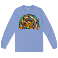 Colony Blue sunflower gemstone leopard cowhide horseshoe rainbow Long Sleeve Tee - Artiststas