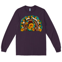 Plum sunflower gemstone leopard cowhide horseshoe rainbow Long Sleeve Tee - Artiststas