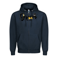 Navy groom Zipper Hoodie - MaliasSmallBusiness