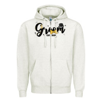 Oatmeal Heather groom Zipper Hoodie - MaliasSmallBusiness