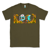 Army Green western love nurse sunflower libbey cu Classic Tee - BundleAndBundleShop