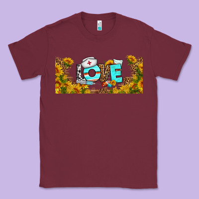Western Love Nurse Sunflower Libbey Cu Classic Tee Designed By Bundleandbundleshop