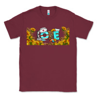 Burgundy western love nurse sunflower libbey cu Classic Tee - BundleAndBundleShop