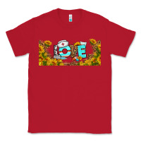 Red western love nurse sunflower libbey cu Classic Tee - BundleAndBundleShop