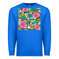 True Royal hair clasp and sea shells with leopard beach seamless pattern bbs Premium Sweatshirt - BundleAndBundleShop