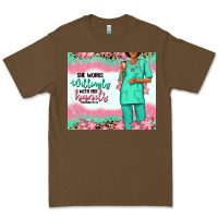 She Works Willingly With Her Hands Afro Nurse Premium Tee | Teevron