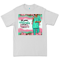 Dove Grey she works willingly with her hands afro nurse Premium Tee - RanaPortraitStore