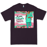 Plum she works willingly with her hands afro nurse Premium Tee - RanaPortraitStore