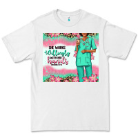 White she works willingly with her hands afro nurse Premium Tee - RanaPortraitStore