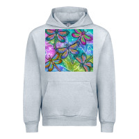 Heather Grey dragonflies Urban Hoodie - TumblerDesignByShophia