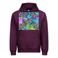 Mauve Wine dragonflies Urban Hoodie - TumblerDesignByShophia