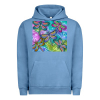 Pigment Pebble Blue dragonflies Urban Hoodie - TumblerDesignByShophia