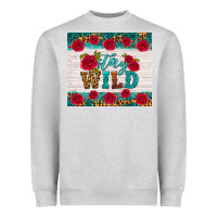 Heather Grey stay wild Heavyweight Sweatshirt - HRA Design Shop