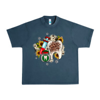 Midnight Navy Christmas dental sunflower Urban Heavy Tee - JahusDesignShop