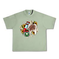Oil Green Christmas dental sunflower Urban Heavy Tee - JahusDesignShop