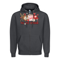 Smoke tis the season baseball Zipper Hoodie - MaliasSmallBusiness