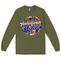 Army Green american babe Long Sleeve Tee - JahusDesignShop
