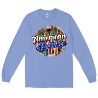Colony Blue american babe Long Sleeve Tee - JahusDesignShop
