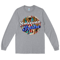 Heather Grey american babe Long Sleeve Tee - JahusDesignShop
