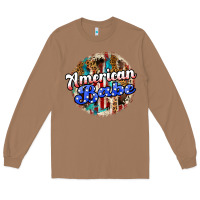 Toasted Coconut american babe Long Sleeve Tee - JahusDesignShop
