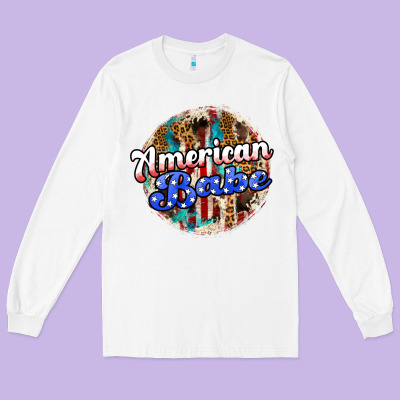 American Babe Long Sleeve Tee Designed By Jahusdesignshop