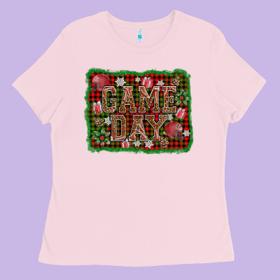 Game Day Christmas Ladies Tee Designed By Adodesignshop