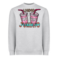 Heather Grey loaded tea junkie Heavyweight Sweatshirt - CowhideDigitalArt