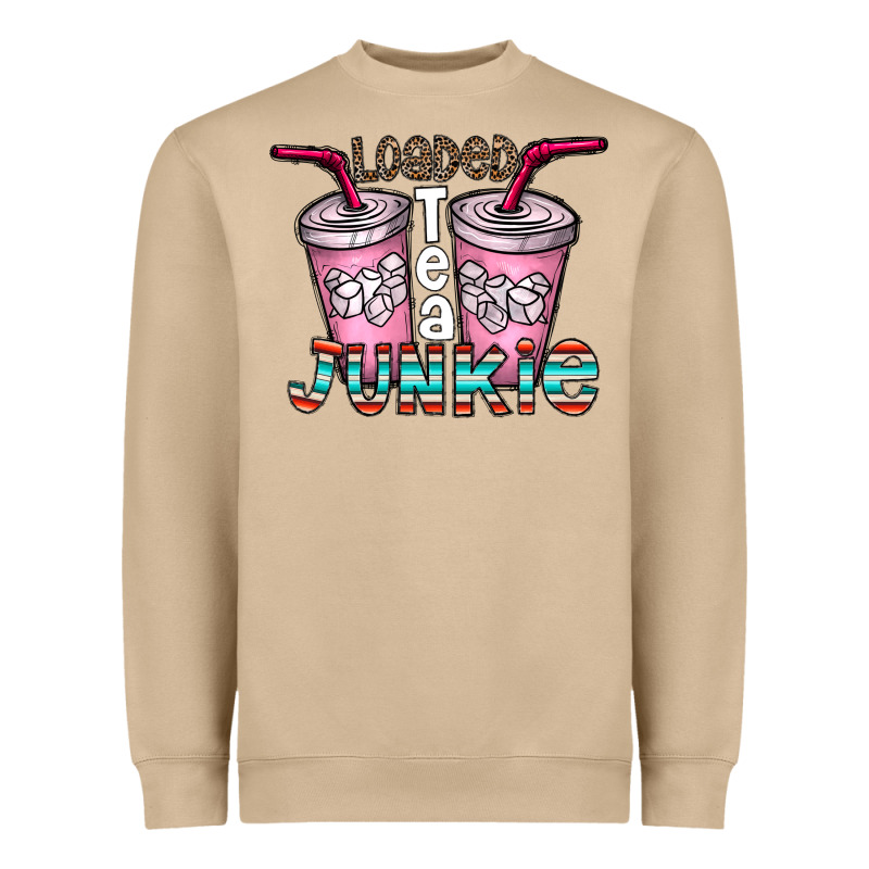 Loaded Tea Junkie Heavyweight Sweatshirt by CowhideDigitalArt | Teevron