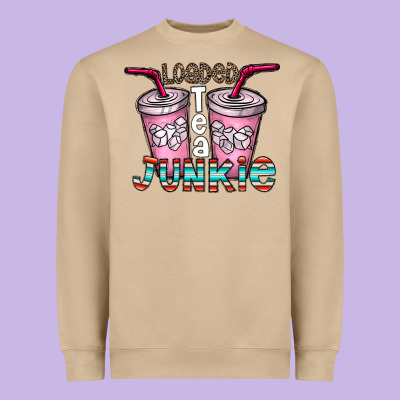 Loaded Tea Junkie Heavyweight Sweatshirt Designed By Cowhidedigitalart