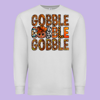 Western Gobble With Turkey Bbs Premium Sweatshirt Designed By Bundleandbundleshop