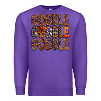 Purple western gobble with turkey bbs Premium Sweatshirt - BundleAndBundleShop