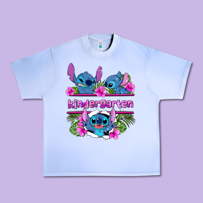 Preview Flower Stitch Kindergarten Urban Heavy Tee Designed By Adodesignshop