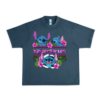 Midnight Navy preview flower stitch kindergarten Urban Heavy Tee - AdoDesignShop